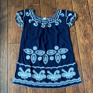 Blue tassel dress small